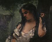 Gustave Courbet Gypsy in Reflection France oil painting artist